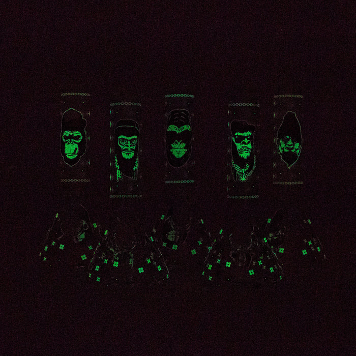8.5" Gorilla Designs Glow In The Dark beaker bong In the Box [PIP301] Glass Bong NIBO Distribution