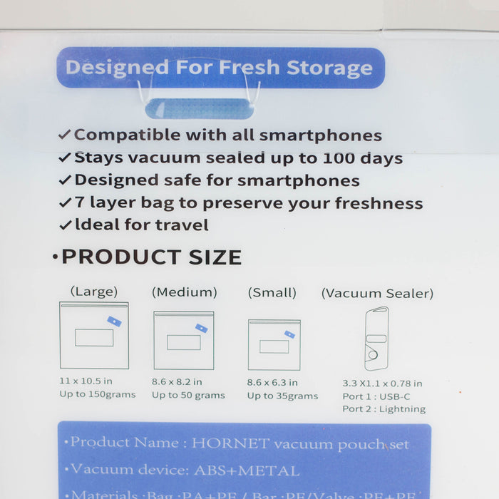 Vacuum Pump Set, Inside has different size bag and 1 Vacuum Machine [TH-0005] Zip Bag Canadian Distributor