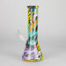 8" Glass Bong Multi Color Long Neck Flask Round Shaped [JBLX-01B] Glass Bong Canadian Distributor