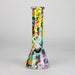 8" Glass Bong Multi Color Long Neck Flask Round Shaped [JBLX-01B] Glass Bong Canadian Distributor