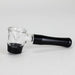 4" Pipe -Aluminum+Glass, Black Color [YD1500] Glass Pipe Canadian Distributor