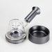 5" Pipe -Aluminum+Glass, Flat Base Black Color [YD2000] Glass Pipe Canadian Distributor