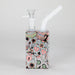 7" Glass Mini Bong Orange Skull Color Printed [JBLMIN-08-7A] Glass Bong Canadian Distributor