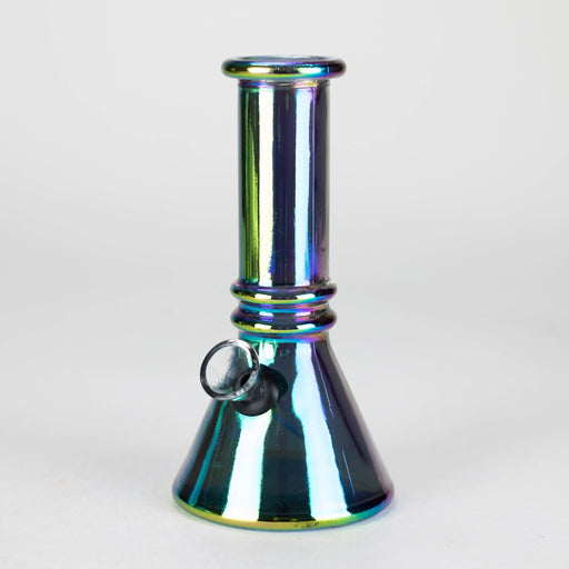 6" Skull Base Mini Glass Bong Metallic Finish Box of 10 [BLMIN-05-4] Glass Bong Canadian Distributor