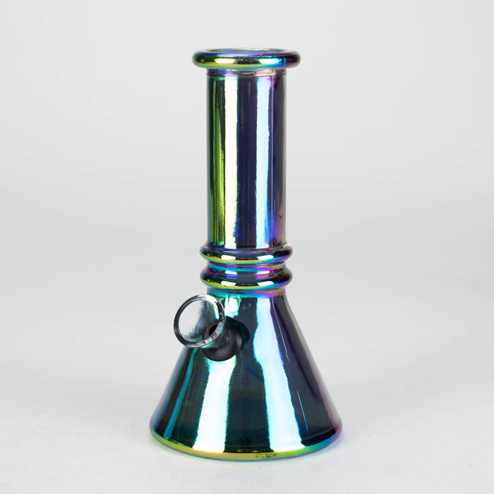 6" Skull Base Mini Glass Bong Metallic Finish Box of 10 [BLMIN-05-4] Glass Bong Canadian Distributor