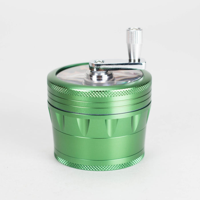 60mm 4 Part Grinder, With Grinding Gear on Top and Black Color [CN6402] Regular Grinder Canadian Distributor Green (C)