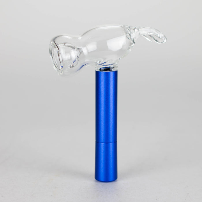 4.5" Pipe -Aluminum+Glass [YD2089] Glass Pipe Canadian Distributor Blue