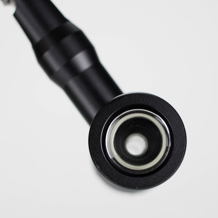 6" Pipe -Aluminum+Glass, Black Color Hammer Shape [YD1700] Glass Pipe Canadian Distributor