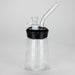 6" Glass Bong with Aluminum Cap [YD2092] Glass Bong Canadian Distributor Black