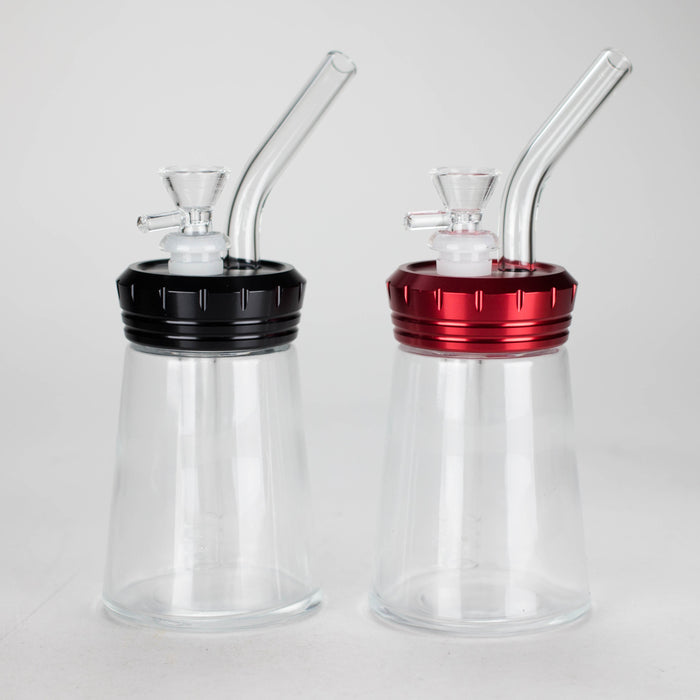6" Glass Bong with Aluminum Cap [YD2092] Glass Bong Canadian Distributor