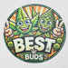 TRIM QUEEN | 420 VINTAGE ROUND SIGNS Flag · Sign Trim Queen BEST BUDS