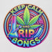 TRIM QUEEN | 420 VINTAGE ROUND SIGNS Flag · Sign Trim Queen KEEP CALM RIP BONGS