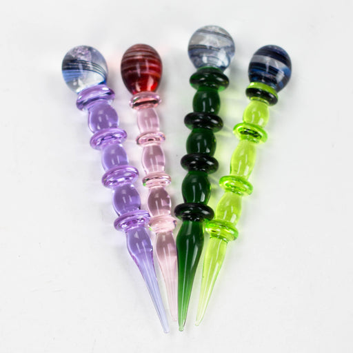 Shine glassworks | coloured Dabber with Dichro End-Made In Canada Cap · Dabber · Insert · Clip · Nail Smoking Cat Distribution