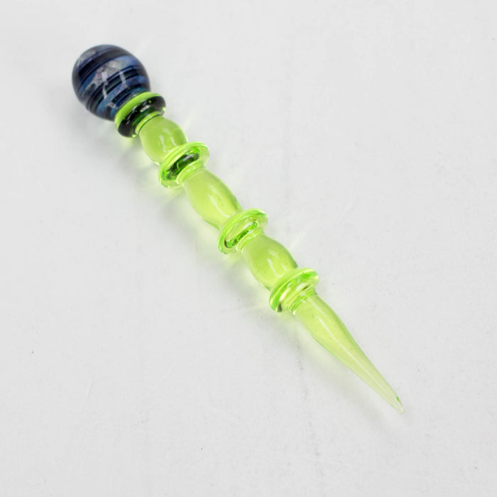 Shine glassworks | coloured Dabber with Dichro End-Made In Canada Cap · Dabber · Insert · Clip · Nail Smoking Cat Distribution Neon Green