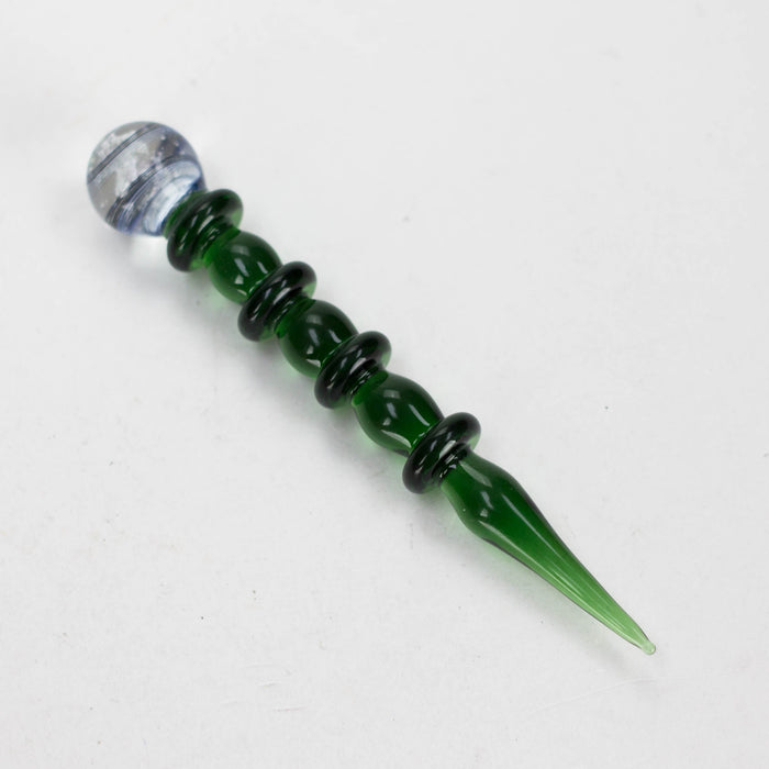 Shine glassworks | coloured Dabber with Dichro End-Made In Canada Cap · Dabber · Insert · Clip · Nail Smoking Cat Distribution Dark green