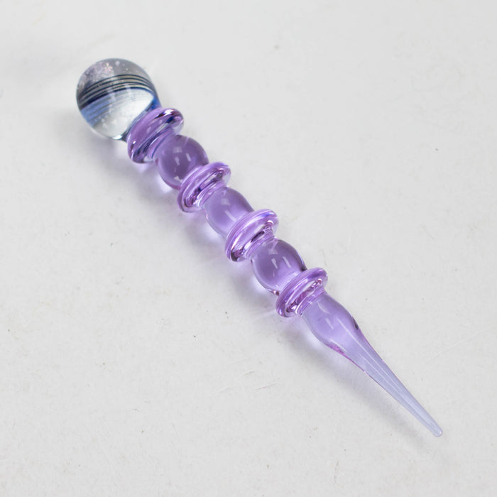 Shine glassworks | coloured Dabber with Dichro End-Made In Canada Cap · Dabber · Insert · Clip · Nail Smoking Cat Distribution Purple