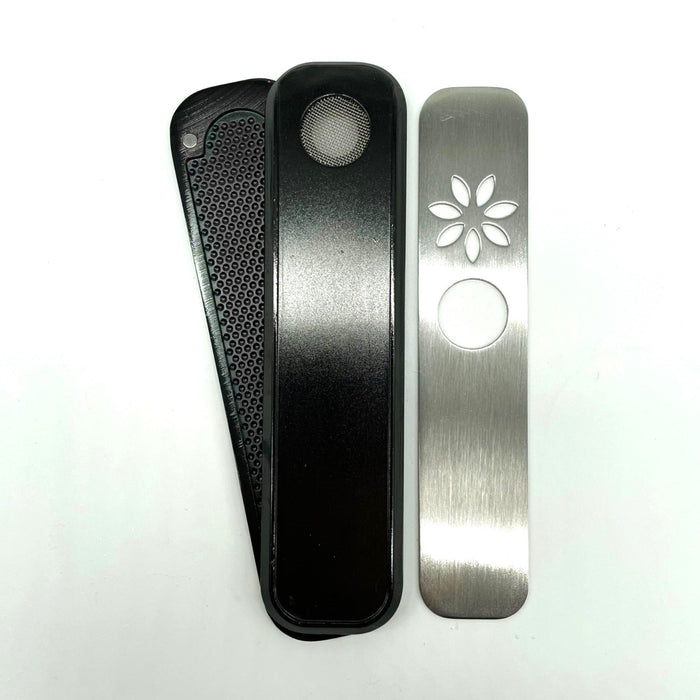 Classic Flat Metal Pipe For Dry Herb [PIP790] Metal Pipe NIBO Distribution BLACK