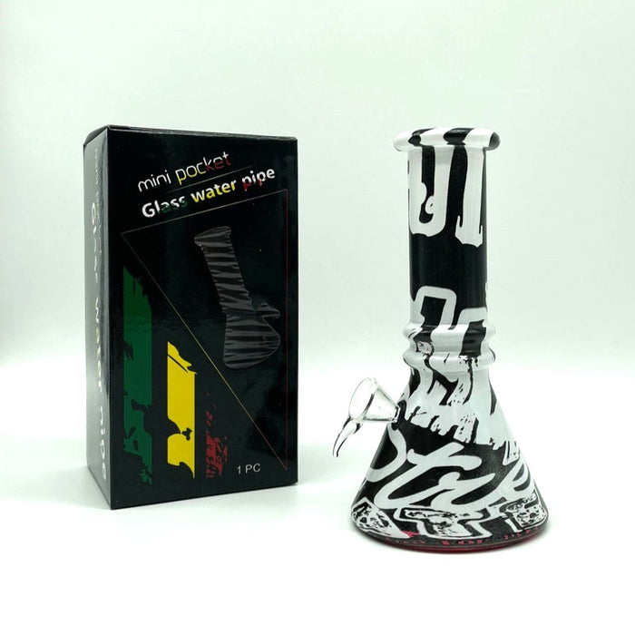 6" Multicolor Mini soft glass water bong Assorted Designs [PIP411] Glass Bong NIBO Distribution