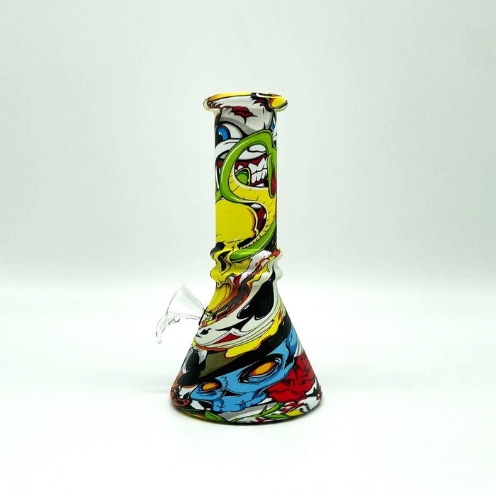 6" Multicolor Mini soft glass water bong Assorted Designs [PIP411] Glass Bong NIBO Distribution