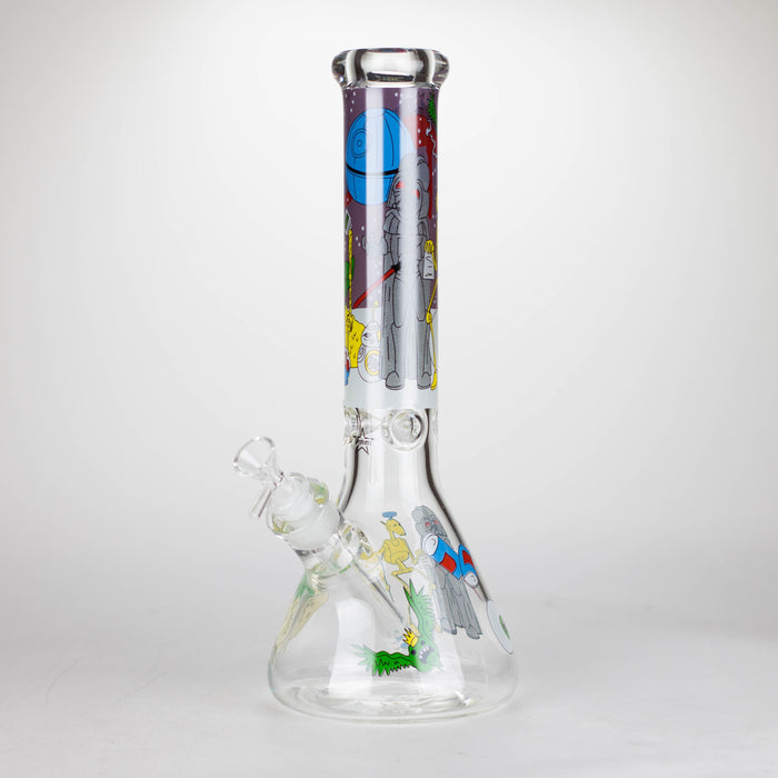 14" Yellow Family Cartoon 9 mm glass bongs [PIP789] Glass Bong NIBO Distribution Design F