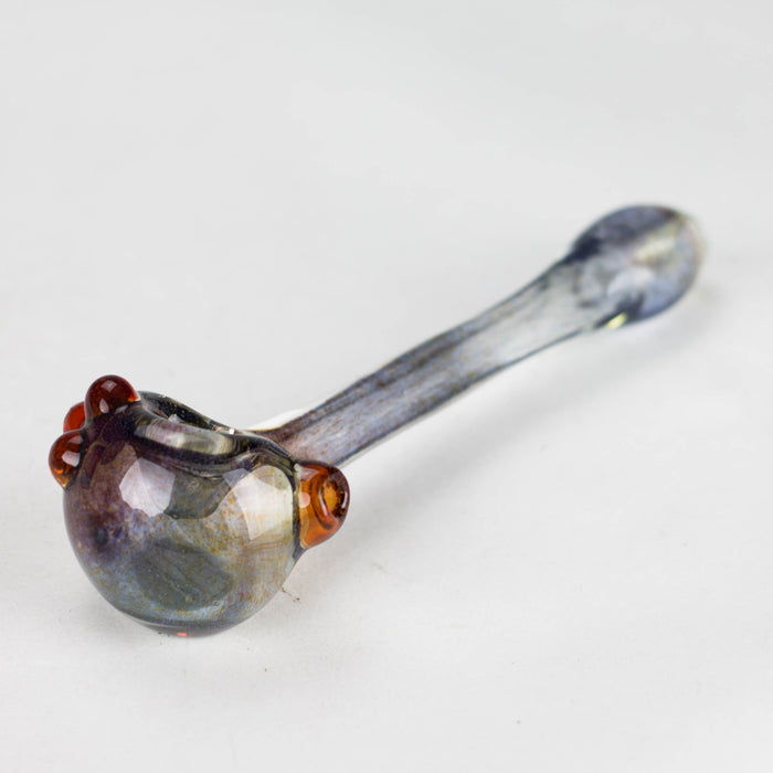 Shine Glassworks | Frit Pipe with coloured Accents - Made in Canada Glass Pipe Smoking Cat Distribution