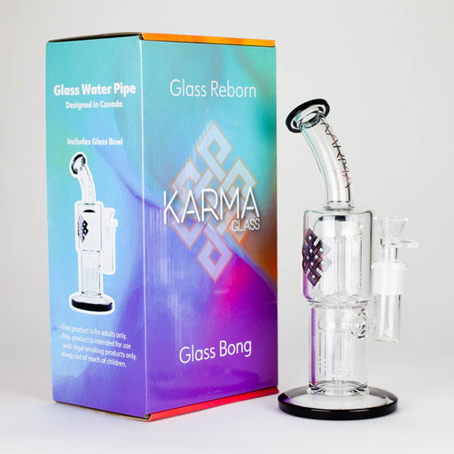 Karma | Glass Bong 11" Double Tree Bend Glass Bong Maq Distributors