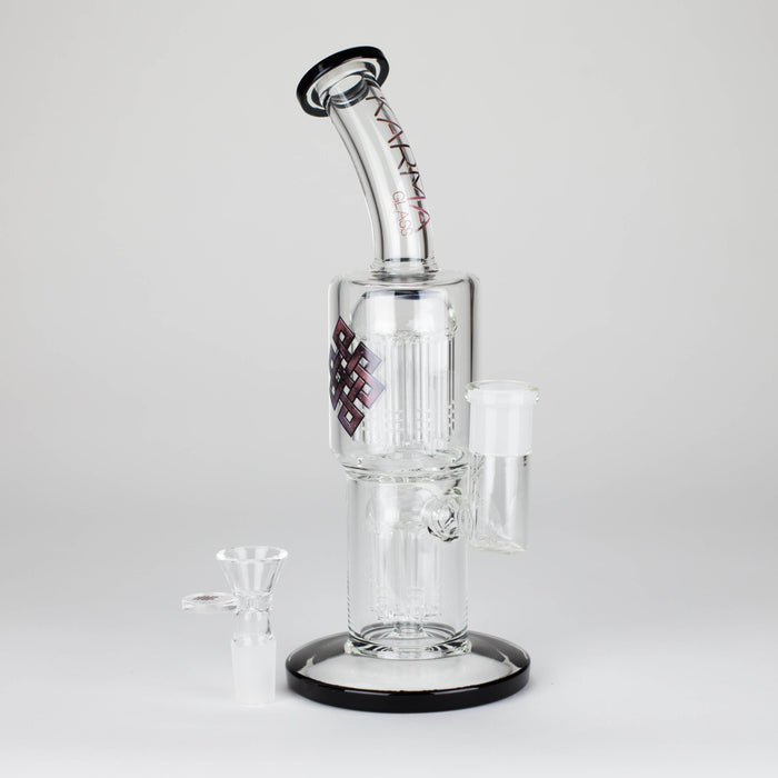 Karma | Glass Bong 11" Double Tree Bend Glass Bong Maq Distributors