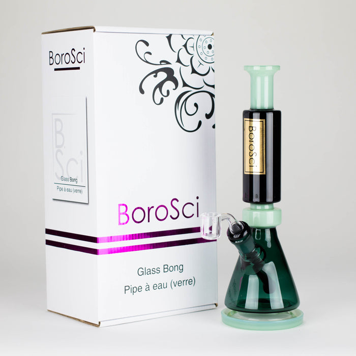 BoroSci | 10" Retro Mini Beaker with Banger Glass Rig Glass Rig Maq Distributors