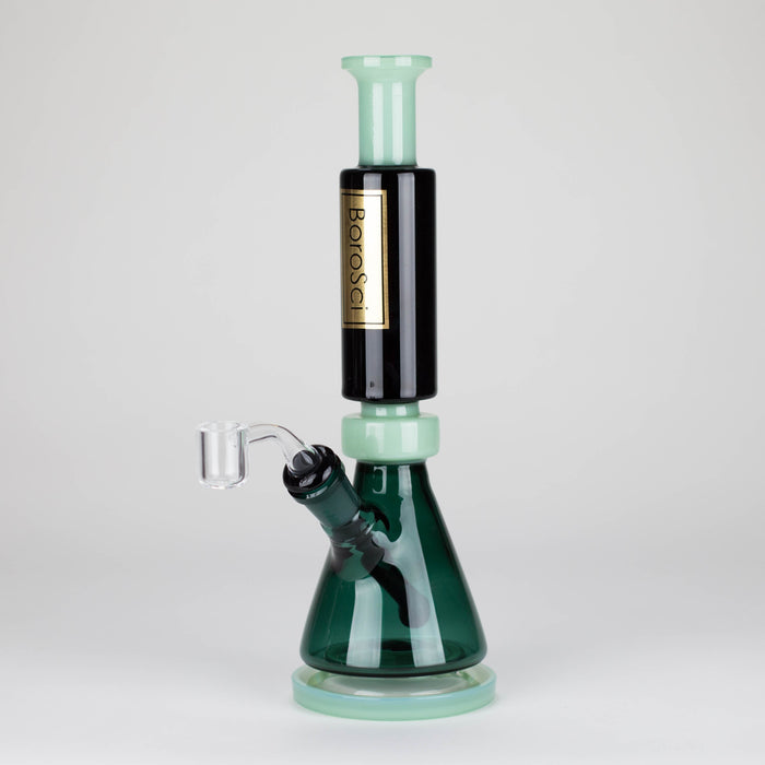 BoroSci | 10" Retro Mini Beaker with Banger Glass Rig Glass Rig Maq Distributors