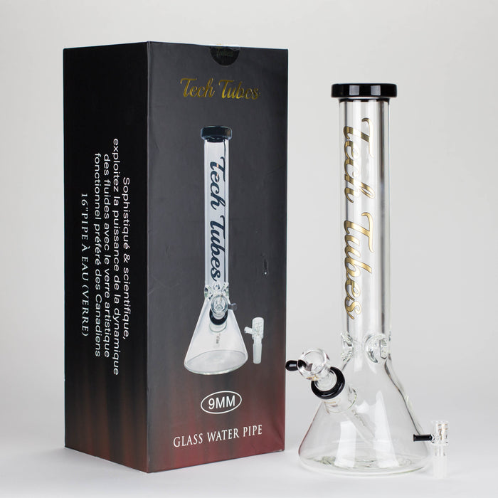 Tech Tubes | 16" 9mm Beaker Glass Bong Glass Bong Maq Distributors