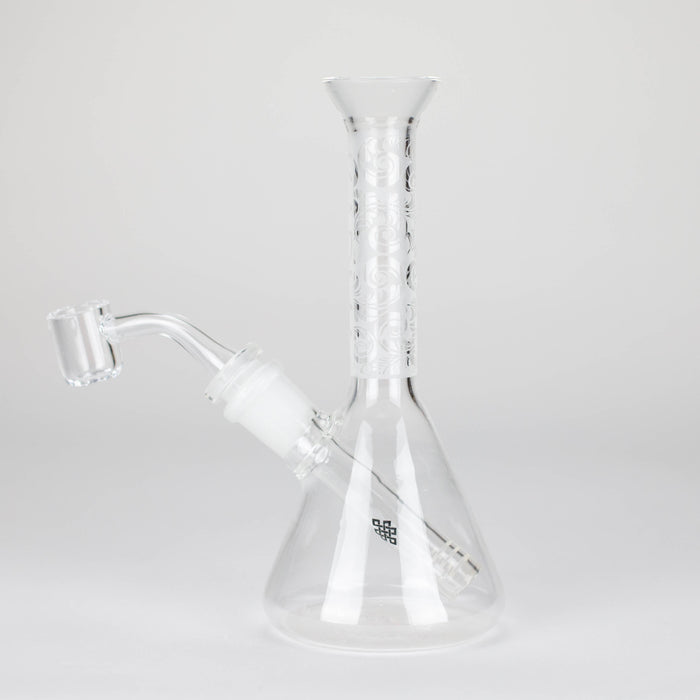 Karma | 7" Sandblasted Beaker Glass Dab Rig Glass Rig Maq Distributors