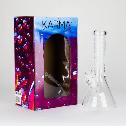 Karma | 9" Beaker Sandblasted Glass Bong Glass Bong Maq Distributors