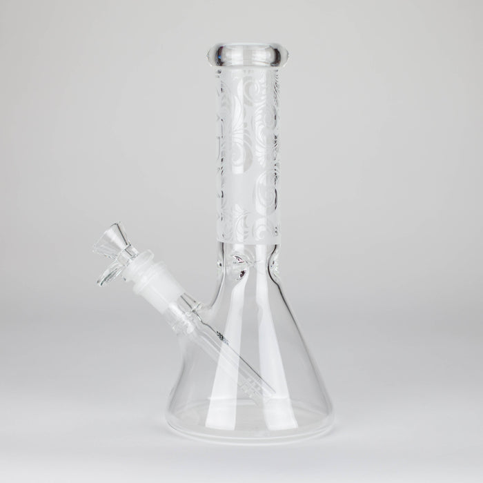 Karma | 9" Beaker Sandblasted Glass Bong Glass Bong Maq Distributors