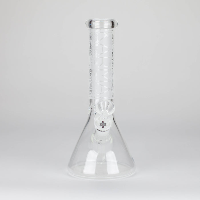 Karma | 9" Beaker Sandblasted Glass Bong Glass Bong Maq Distributors