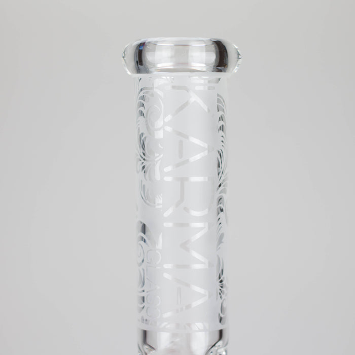 Karma | 9" Beaker Sandblasted Glass Bong Glass Bong Maq Distributors