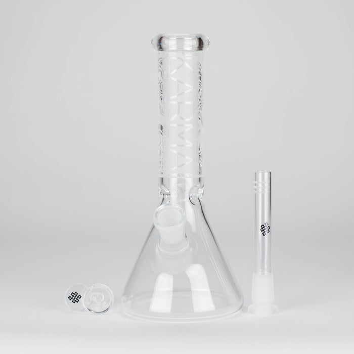 Karma | 9" Beaker Sandblasted Glass Bong Glass Bong Maq Distributors