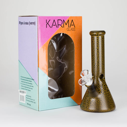 Karma | 9" Beaker Lightning Plated Glass Bong Glass Bong Maq Distributors