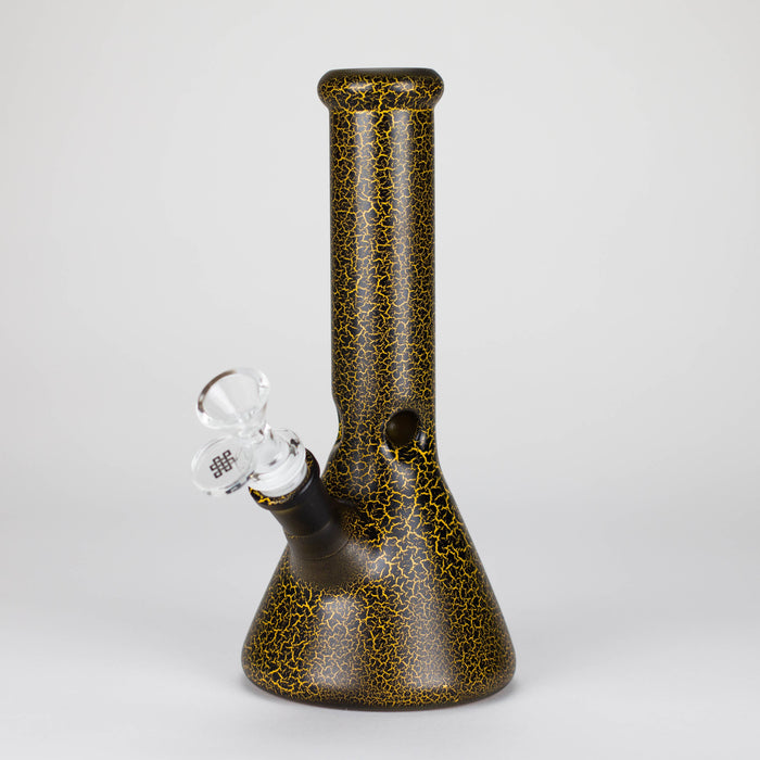 Karma | 9" Beaker Lightning Plated Glass Bong Glass Bong Maq Distributors Yellow