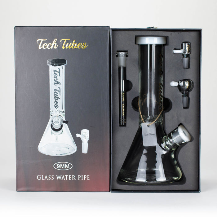 Tech Tubes | 12" 9mm Beaker Glass Bong Glass Bong Maq Distributors