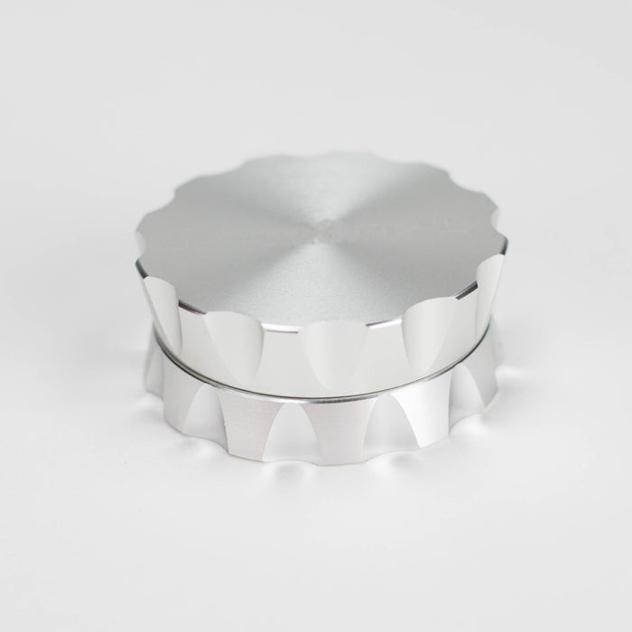 CanaCrush | Grooved 2" 2-Piece Grinder Regular Grinder Maq Distributors Silver