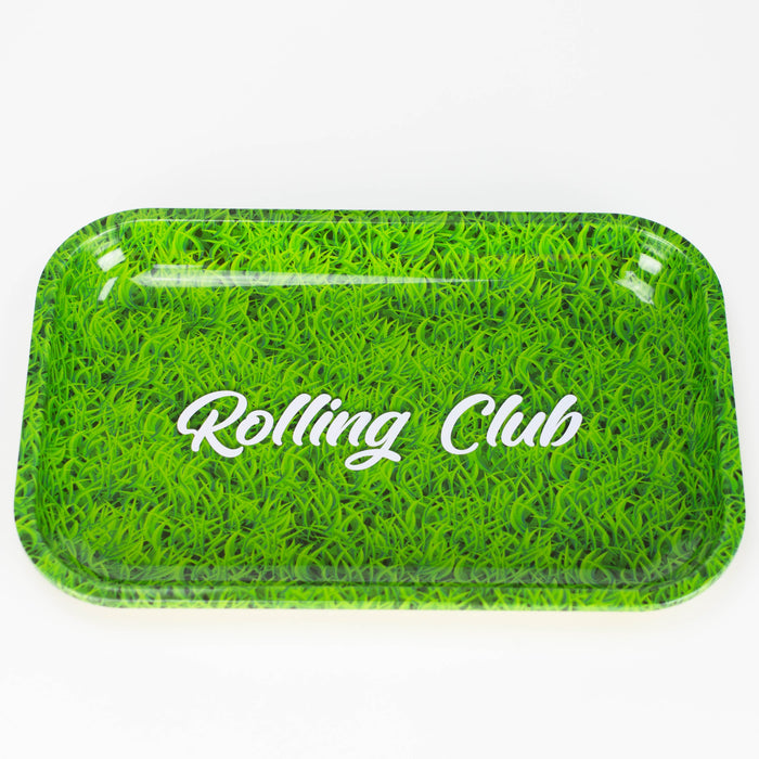 Rolling Club | Metal Rolling Tray - Medium Tray Maq Distributors Grass