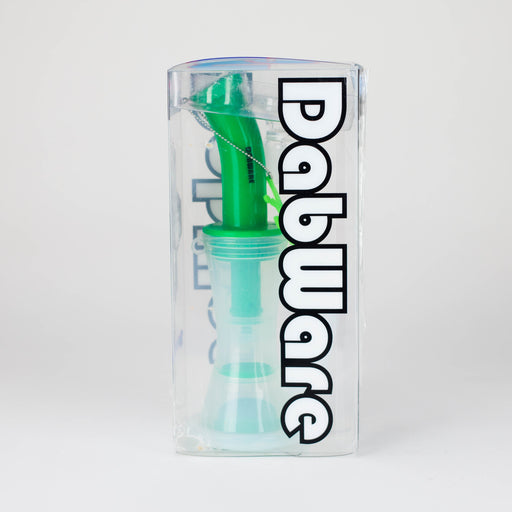 Dabware | Silicone Bubbler Platinum 10" Double Perc (Green) Resin · Silicone · Plastic Bong Maq Distributors