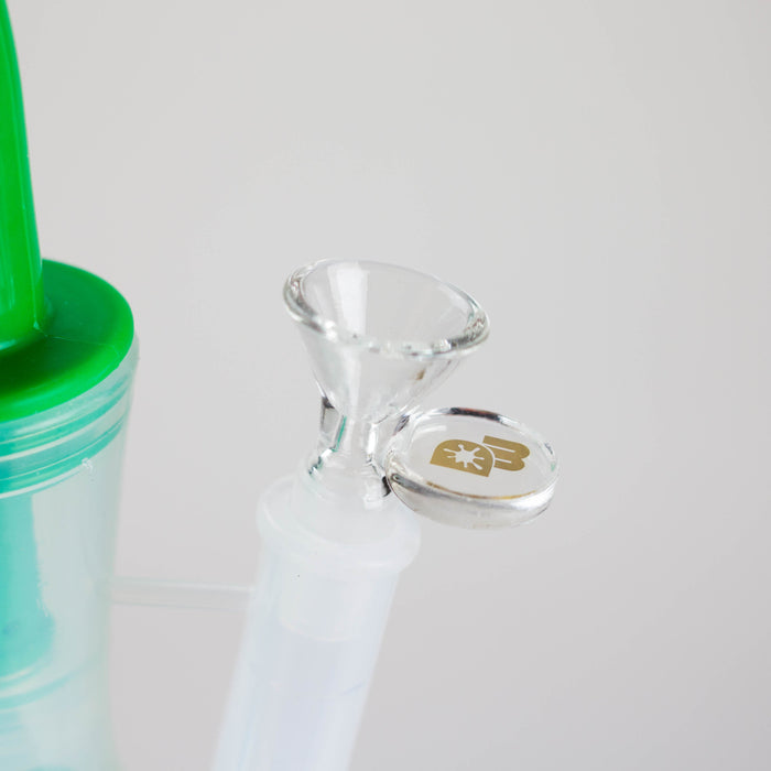 Dabware | Silicone Bubbler Platinum 10" Double Perc (Green) Resin · Silicone · Plastic Bong Maq Distributors