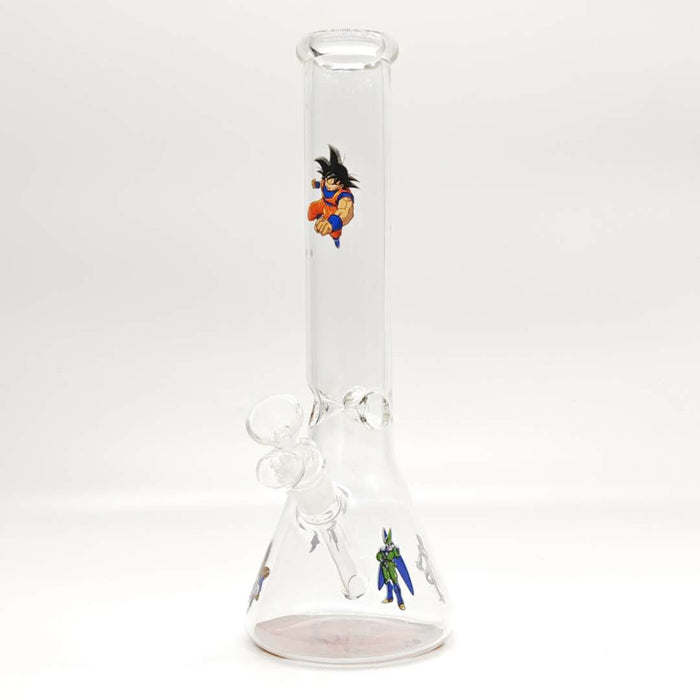 12" 44mm Tube 4mm Cartoon Design Beaker Bong Glass Bong Super Supplys Inc Design-3