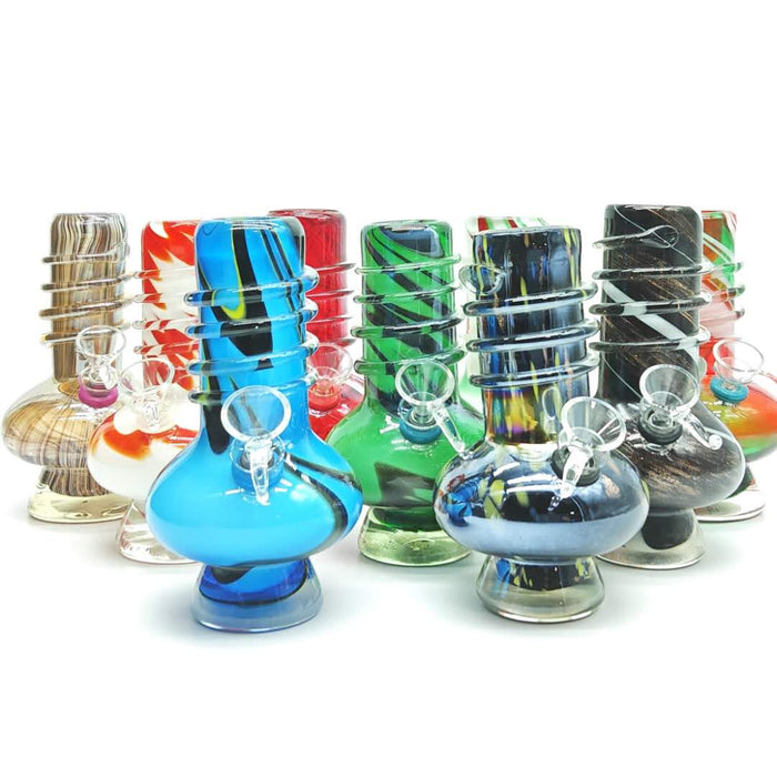 2 Parts 6 " Soft Glass 9 Colors Glass Bong Super Supplys Inc