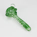 Shine Glassworks | Deluxe Frit Pipe with Large Opal - Made in Canada Glass Pipe Smoking Cat Distribution Green