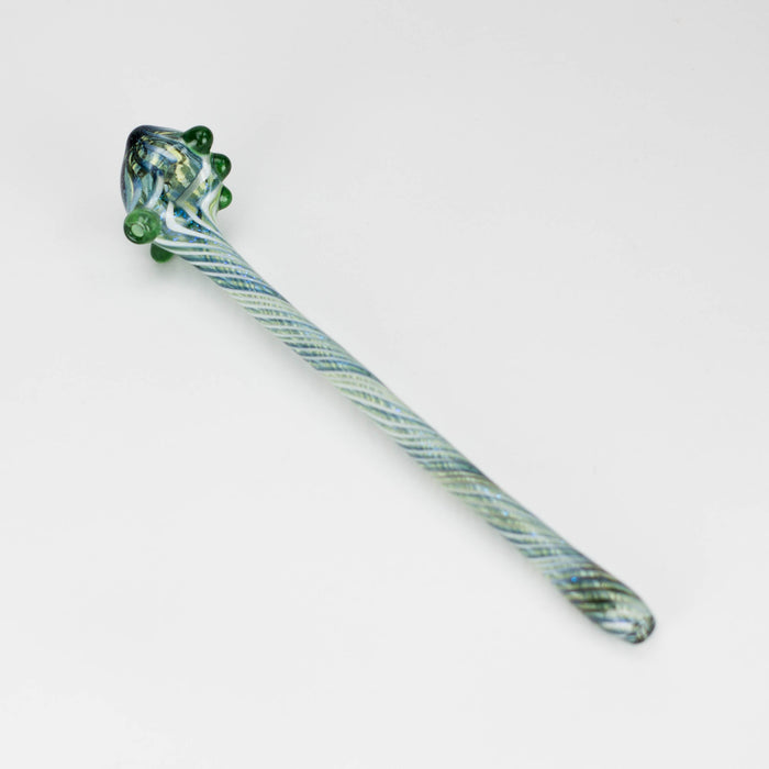 Shine Glassworks | Footlong Dichro Vackstack Hash Pipe - Made in Canada Glass Pipe Smoking Cat Distribution Green