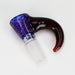 Shine Glassworks | 14mm 3 Hole Dichroic Bowl with coloured Horn - Made in Canada Bowl · Popper Smoking Cat Distribution Purple