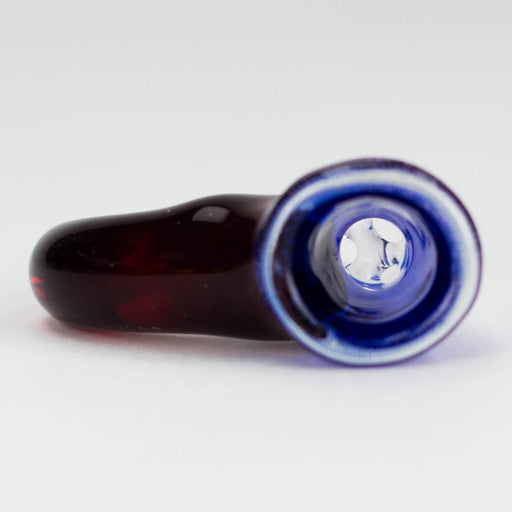 Shine Glassworks | 14mm 3 Hole Dichroic Bowl with coloured Horn - Made in Canada Bowl · Popper Smoking Cat Distribution