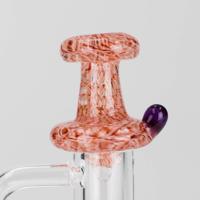 Shine Glassworks | Large Latticino Directional Carb Cap - Made in Canada Cap · Dabber · Insert · Clip · Nail Smoking Cat Distribution Orange